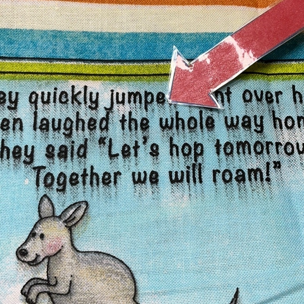 Colorful Animal Story Fabric Panel HOP by Marie Cole - Picture 10 of 11